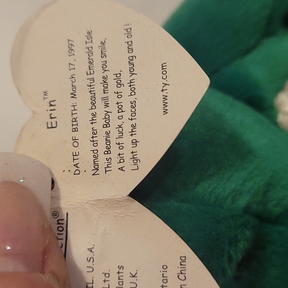Erin beanie baby - Picture 2 of 5